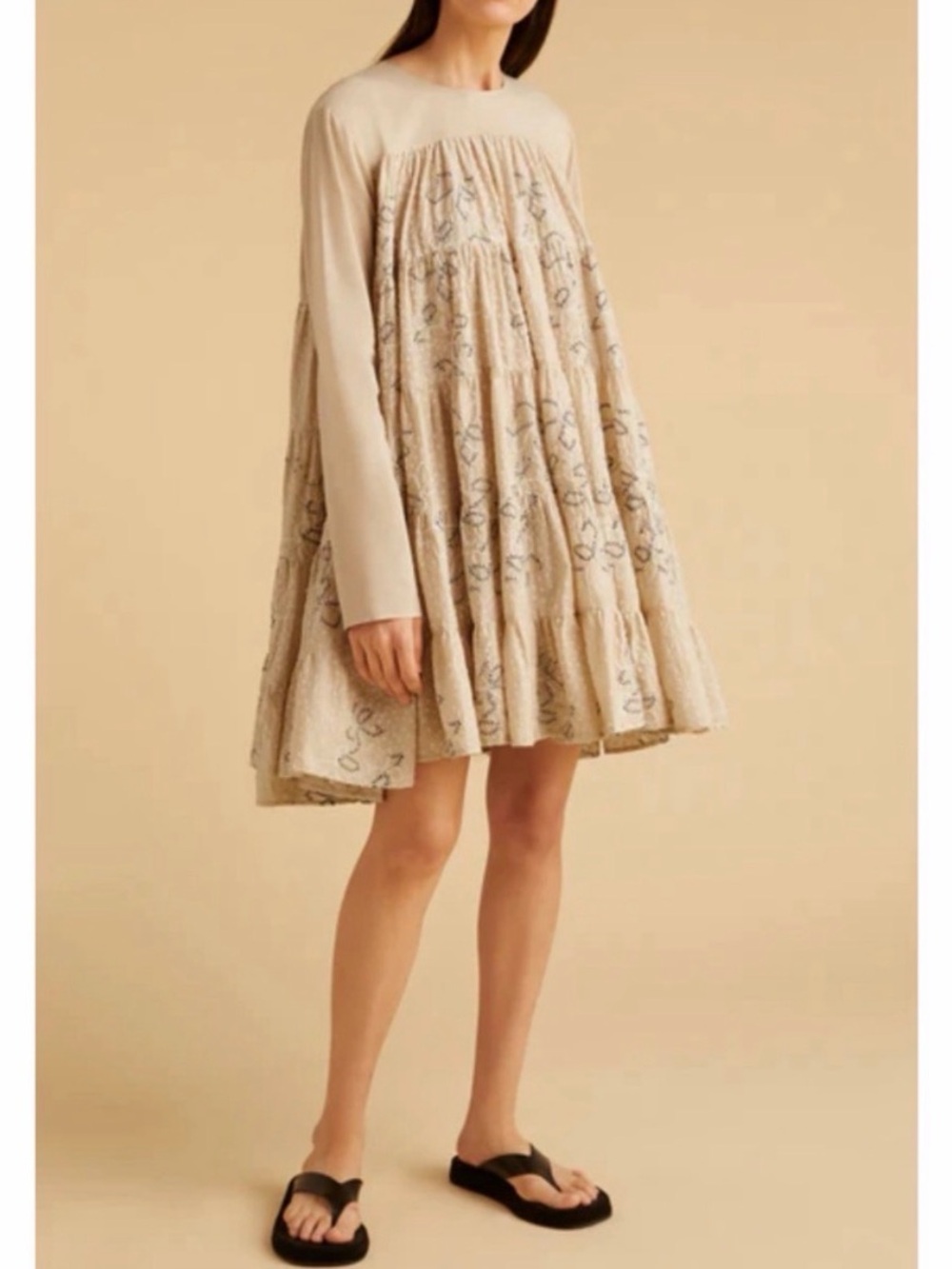 Merlette Soliman 5th Anniversary Hand-Embroidered Dress